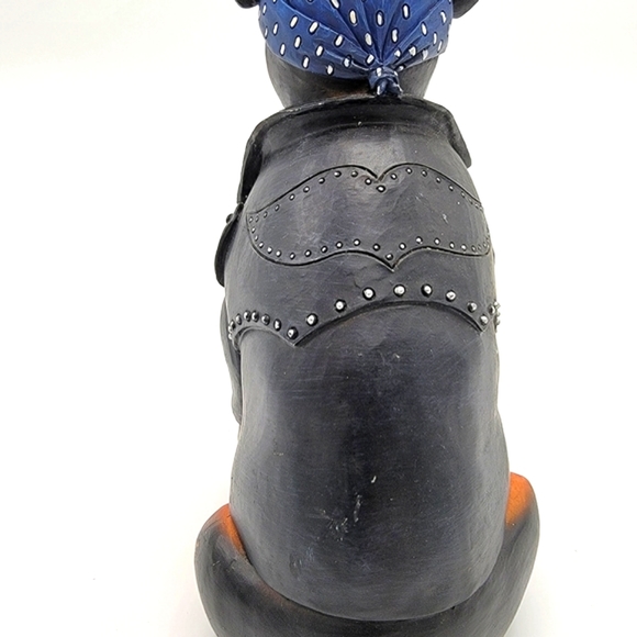 Dapper Dogs statue figurine Spike Enesco Biker Leather bandanna 5.75" Goffe - Picture 5 of 5